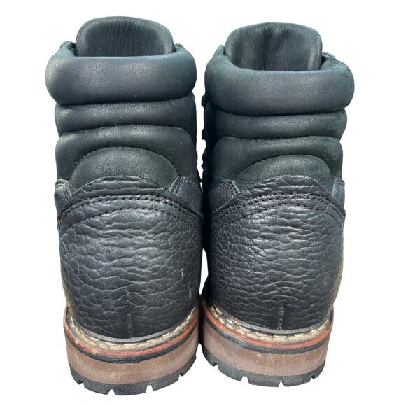 Han Wag Men’s Tashi Black Leather Hiking Trail Boot Size US 8.5